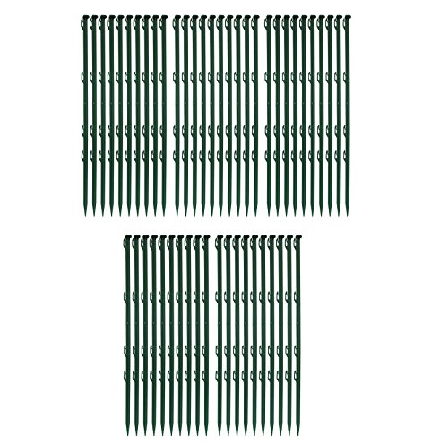 Ellofence 50 estacas para valla de pasto, color verde, de plástico, altura total 72 cm (paquete de 50 unidades)