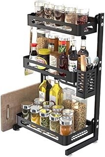 RETMI Étagère à épices 3 couches - Acier inoxydable amélioré - Antirouille - Porte-pot à épices idéal pour la maison