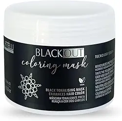 Máscara Colorida Tonalizante Preta Blackout 250g - Plattélli Profissional