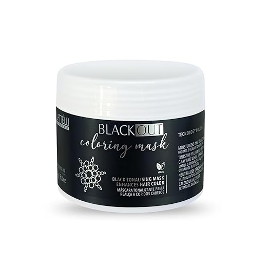 Máscara Colorida Tonalizante Preta Blackout 250g - Plattélli Profissional