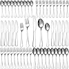 Lazycorner 50 Pcs Silverware Set for 10, Food Grade Stainless Steel Flatware Set Include Fork/Knife/Spoon, Mirror Polished Eating Utensils Sets, Durable Silverwear Cutlery Set, Dishwasher Safe Lazycorner 50 Pcs Silverware Set for 10, Food Grade Stainless Steel Flatware Set Include Fork/Knife/Spoon, Mirror Polished Eating Utensils Sets, Durable Silverwear Cutlery Set, Dishwasher Safe