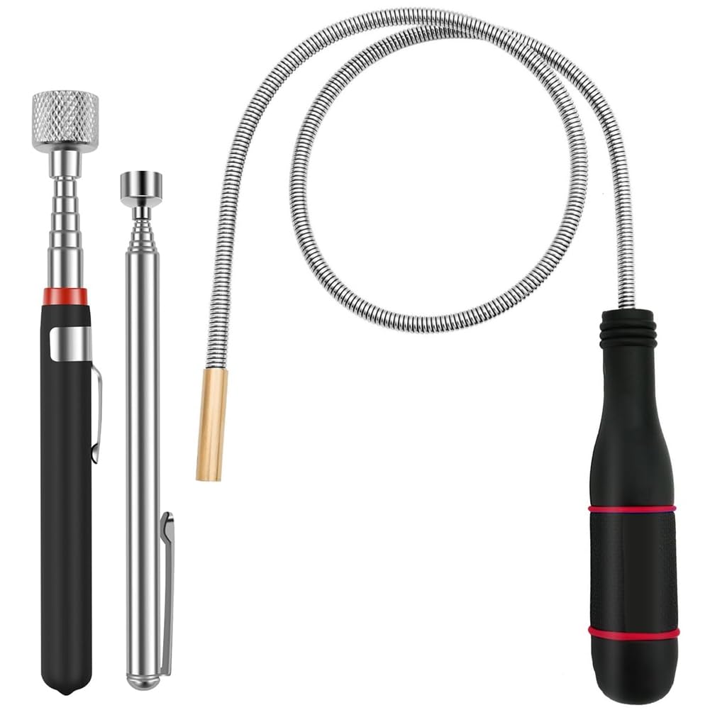muqeu Flexible Magnetic Pickup Tool Telescopic Magnet Extendable Magnetic Handheld Stick
