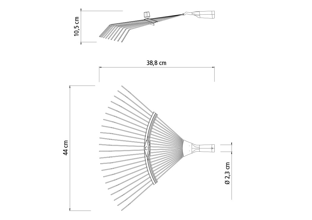DAP- Imported Adjustable Rake with Pole Fixing Slot - Image 6 thumbnail