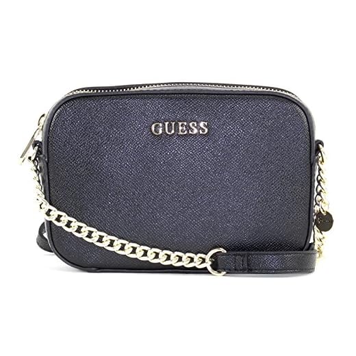Guess Damen Isabeau Mini Crossbody Top Zip Schultertasche, Schwarz, One Size