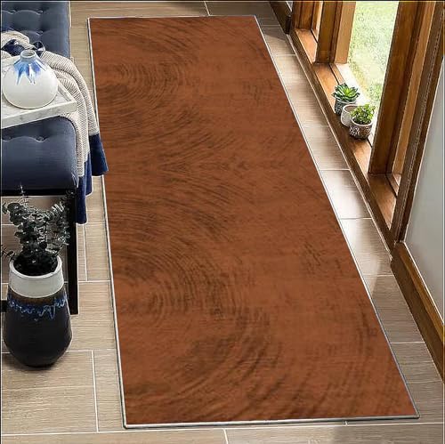 Alfombra antideslizante marrón de 90 x 120 cm para proteger pasillos y suelo 3