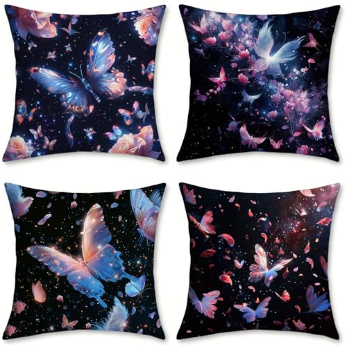 Fundas de cojín 60x60 de lino con diseño animal pack de 4 de alta calidad 2