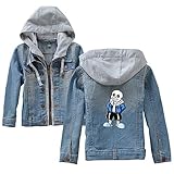 Jeansjacke Unisex Stattliche Kapuze 2-In-1-Mantel-Jungen-Mädchen-Karikatur druckte Oberbekleidung