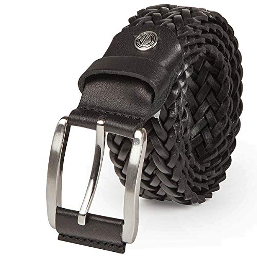 LINDENMANN Flechtgürtel Herren Vollledergürtel aus Vollrindleder, 35 mm...