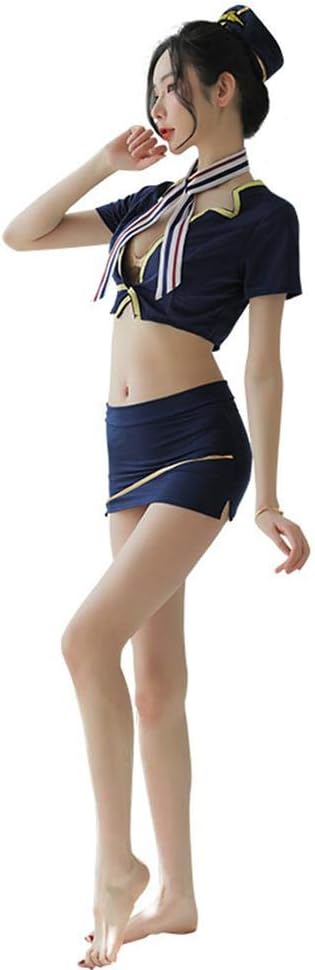 超激安特価 Ktyrone セクシーな制服ヨーロッパと美しい女の子のスタイルのセクシーなヒップスカートスチュワーデススーツ誘惑スーツかわいい下着