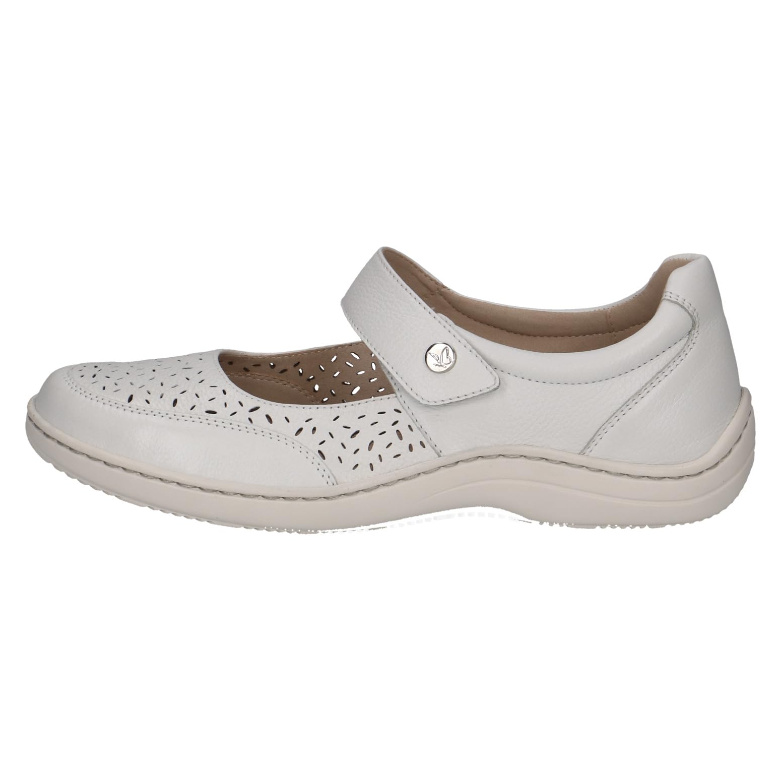 CAPRICE Comfort Damen Ballerinas aus Leder mit Riemchen