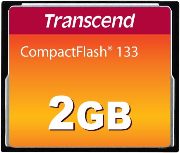 Transcend 2GB CompactFlash 133 Memory Card (CF Card) Up to 50/20 MB/s, Supports Ultra DMA transfer mode 4 with MLC NAND Flash appropriate for entry-level DSLRs TS2GCF133