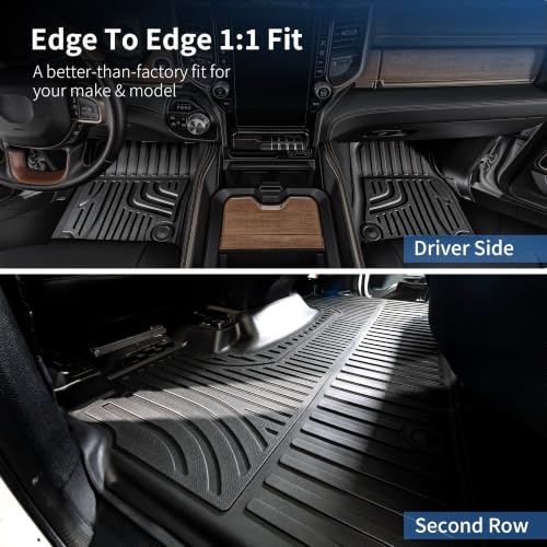 Image of Floor Mats for 2019-2024 Dodge Ram 1500 Crew Cab New Body