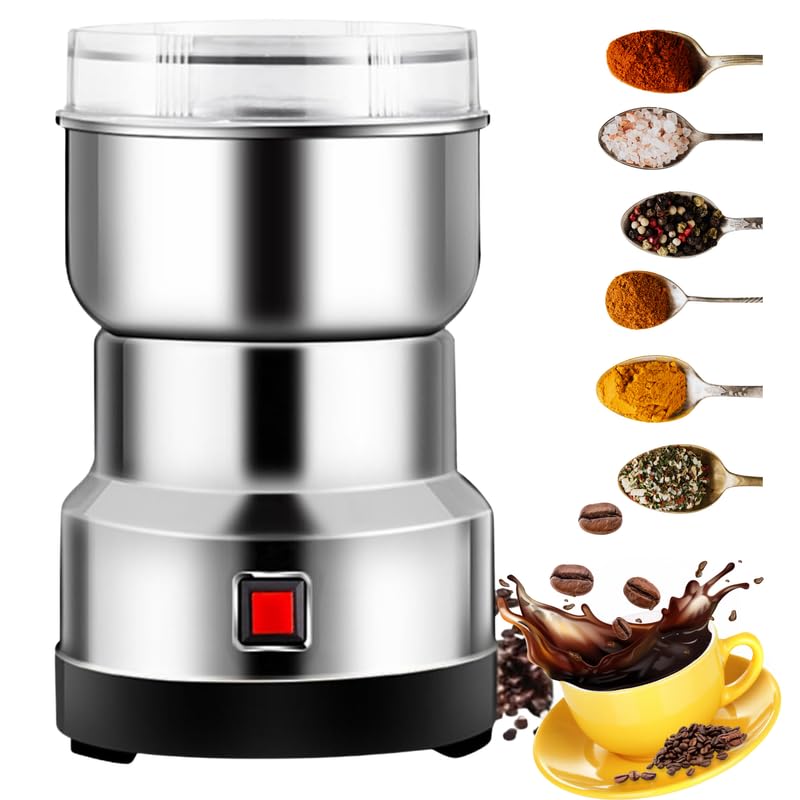 Image of Drumstone 𝟏𝟓-𝐘𝐞𝐚𝐫 𝐖𝐚𝐫𝐫𝐚𝐧𝐭𝐲 Multifunctional Mini Electric Grinder for Coffee, Dry Masala & Spices | Compact Stainless Steel Mixer Grinder for Kitchen Use | Powerful Home Grinding Tool