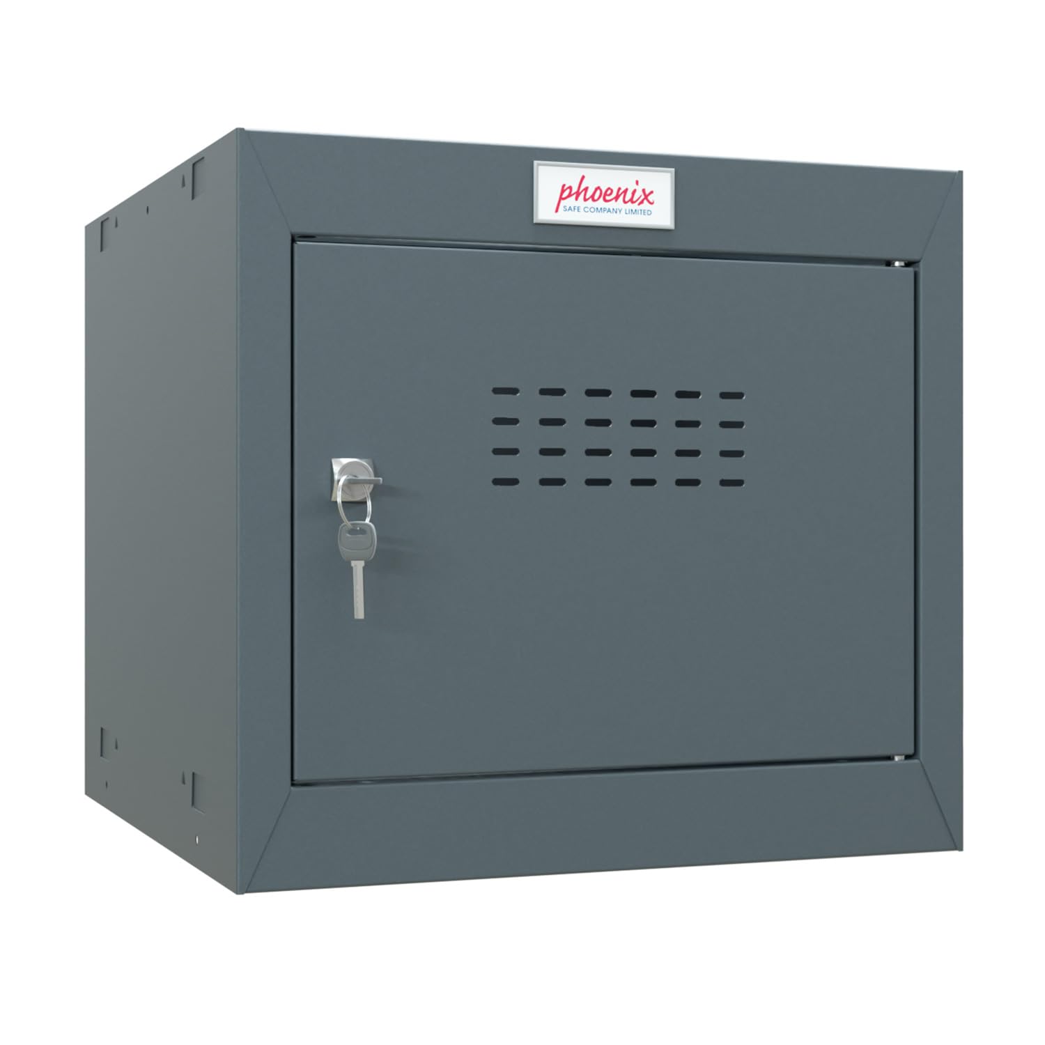 Phoenix Grey Cl0344aak Size 1 Dark Cube Locker With Key Lock