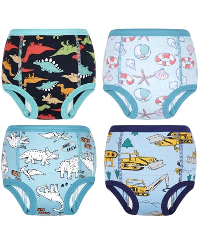 MOEMOE BABY Absorbent Training Underwear, Premium Cotton Potty Training Pants for Boys & Girls, 4-Pack, Daytime Use, Ages 2T