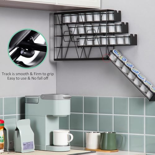 Image of FlagShip K Cup Holder for Keurig Pods Coffee Pod Storage 4 Tier K Cup Drawer Organizer for Counter (28 Pods Capacity)