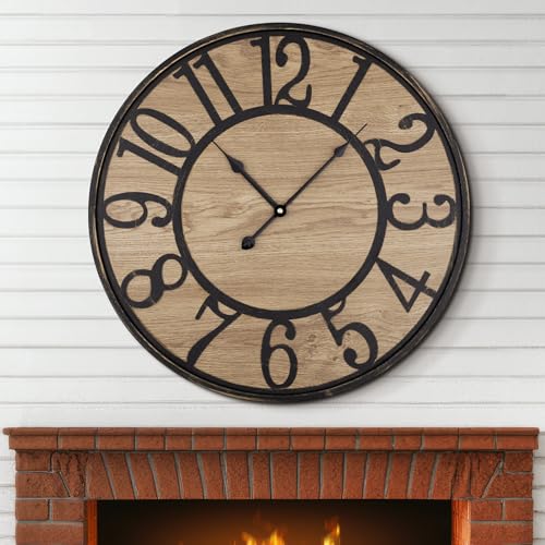 Maxstar reloj pared grande decorativo de 40cm en bronce vintage 2