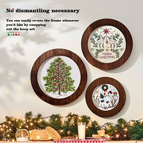 Wood Embroidery Hoop Frame, Unitystar 6 Inch Round Embroidery Hoops Wood Display Frame For Finished Cross Stitch Hoop Frame Or Embroidery Hoop Art, Crewel #TOP4