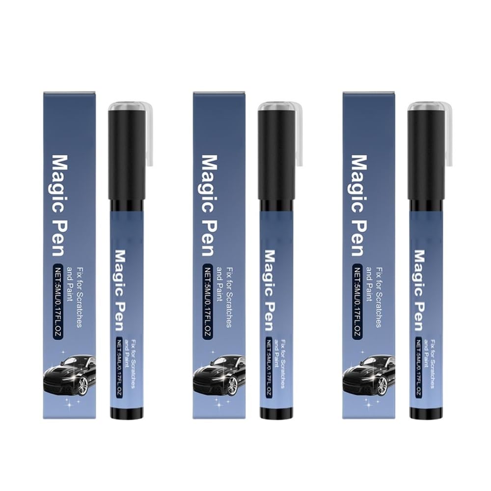 Ilumos 3Pcs 5Ml 3Pcs Magic Car Scratch Remover Pen - Quick Paint Repair Tool For All Cars, Waterproof Clear Coat Applicator
