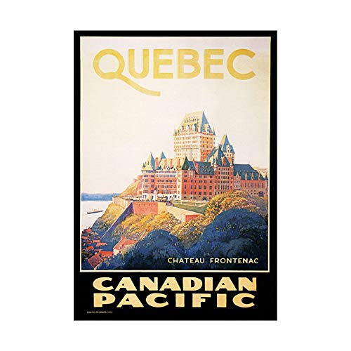 Wee Blue Coo Quebec Canada Canadian Pacific Chateau Frontenac Picture Wall Art Print