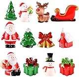 ❤ 【Hochwertige Materialien】：Weihnachten Miniatur Ornamente sind aus Harzmaterial, langlebig und wasserdicht, für eine lange Zeitgebrauch.Um Ihren Garten oder Topfbäume zu dekorieren.