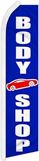 Body Shop Swooper Advertising Flag - Perfect for Car Auto Body Shops, Mechanics, Repair Shops