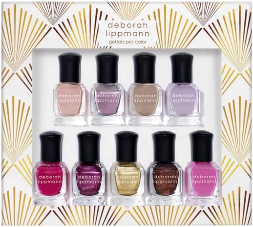 Deborah Lippmann Gel Lab Pro Nail Polish Set, Treatment Enriched Formula for Nail Health, Wear, and Shine, Vegan, No Animal Testing, 10 Free Formula