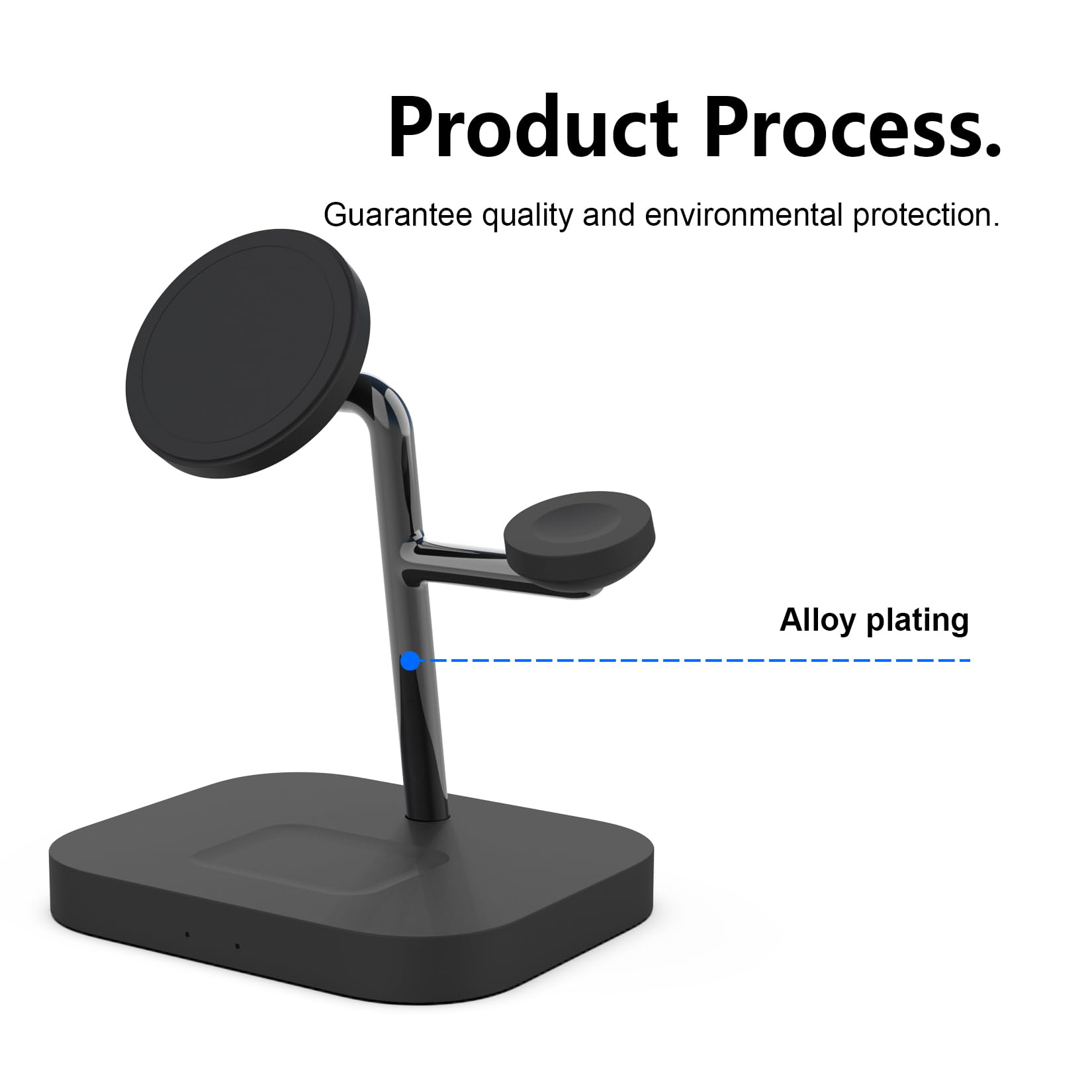 Boaraino Caricatore Wireless Magnetica, 3 in 1 Stazione di Ricarica Wireless Compatibile coniPhone 16/16 Pro/16 Pro Max /15/14/13/12, Apple Watch10/9/8/7/6/SE/5/4/3, AirPods 2/3/4/Pro