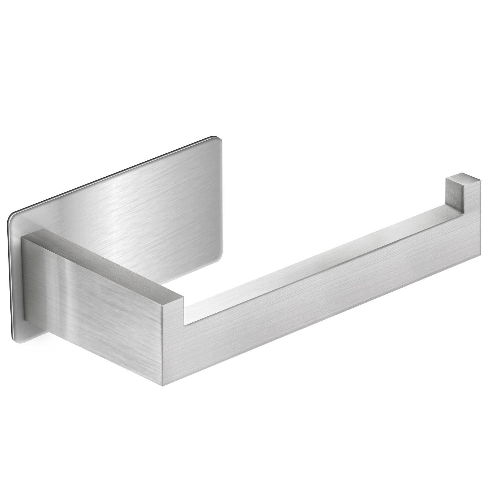 Auxmir Toilet Paper Holder, Roll Holder, Self-Adhesive No Drilling, Toilet Paper Holder, Stainless Steel Paper Holder, Toilet Roll Holder for Toilet, Bathroom, Kitchen, Rustproof, Silver