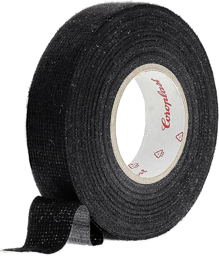 Restagraf - Ruban Adhésif en Tissu Noir de 15 m pour Faisceau Électrique - Résistant à la Chaleur et à l'Abrasion - Isolation et Maintien de Câblage - Réf. 17607