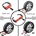 OKLEAD Heavy Duty Wheel Clamp Lock - Security Tire Lock Claw Boot for Trailers Boats Atv's Motorcycles Campers Black/Red 2 Keys