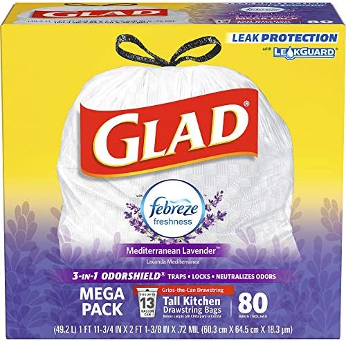 Glad OdorShield Tall Kitchen Drawstring Trash Bags