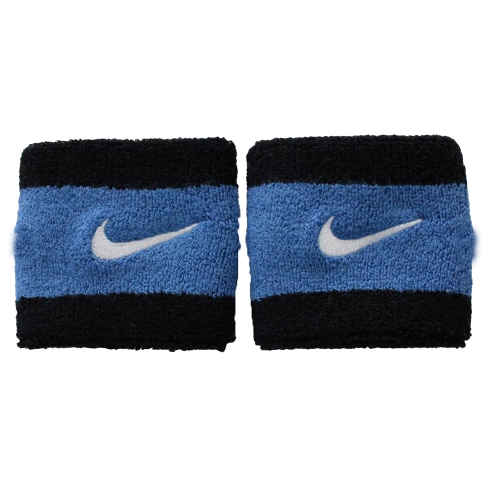 NIKE Premier Swoosh Singlewide Wristbands -Soft, Moisture-Wicking (1 Pair, 2.5" Wide)