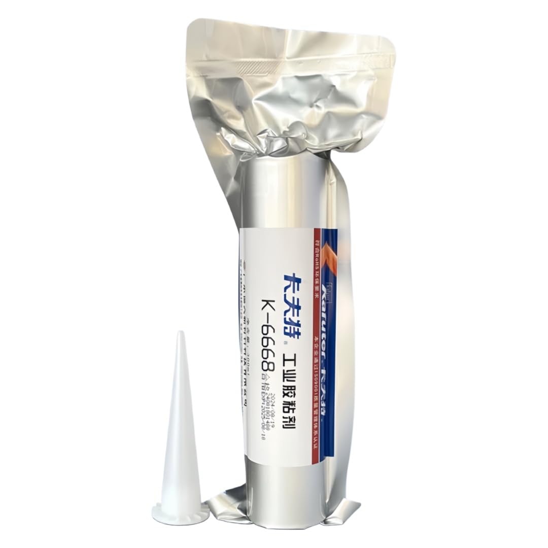 VIDOO Kafuter K-6668 Gelber Elektronikkleber Modifiziertes Silan Lösungsmittelfreies Elastomer für Leiterplatten-Bauteile Elektronikkleber Flexibel Feuchtigkeitshärtend Fixierer, 300ml