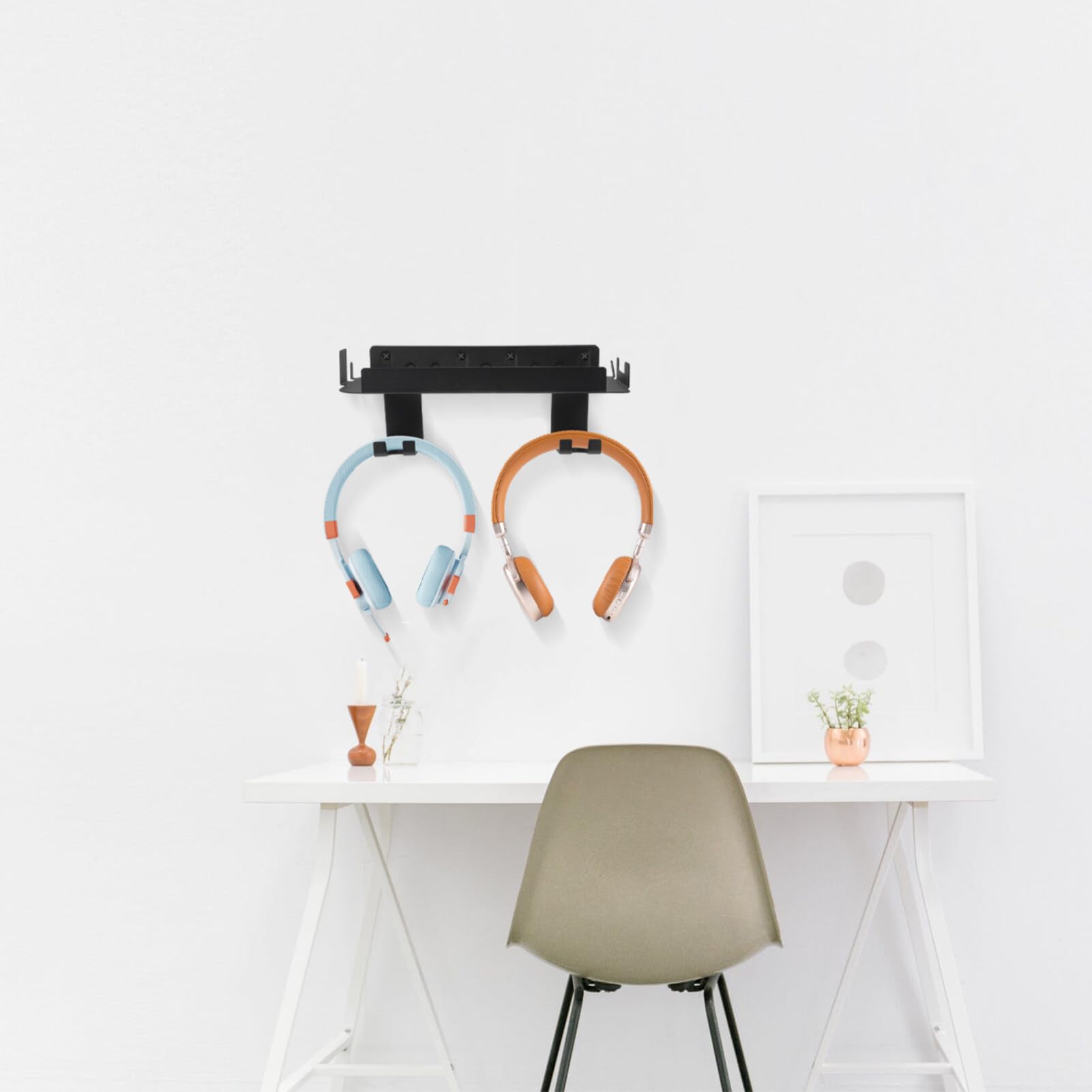 HOMSFOU Supporto Muro Per Console Di Gioco e Accessori Organizer Per Controller e Cuffie Struttura Robusta Per Vr e Console Gaming Ottimizza Lo Spazio Di Gioco e Mantieni Ordine