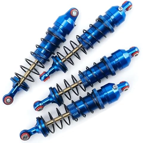 BRKRC Aluminum 7075 Alloy Adjustable Spring Shock Absorber 89mm Threaded Damper for Tra-xxas 1:16 Mini Maxx 4WD Mini XRT VXL-3S Monster Truck Upgrades (Blue) Cover