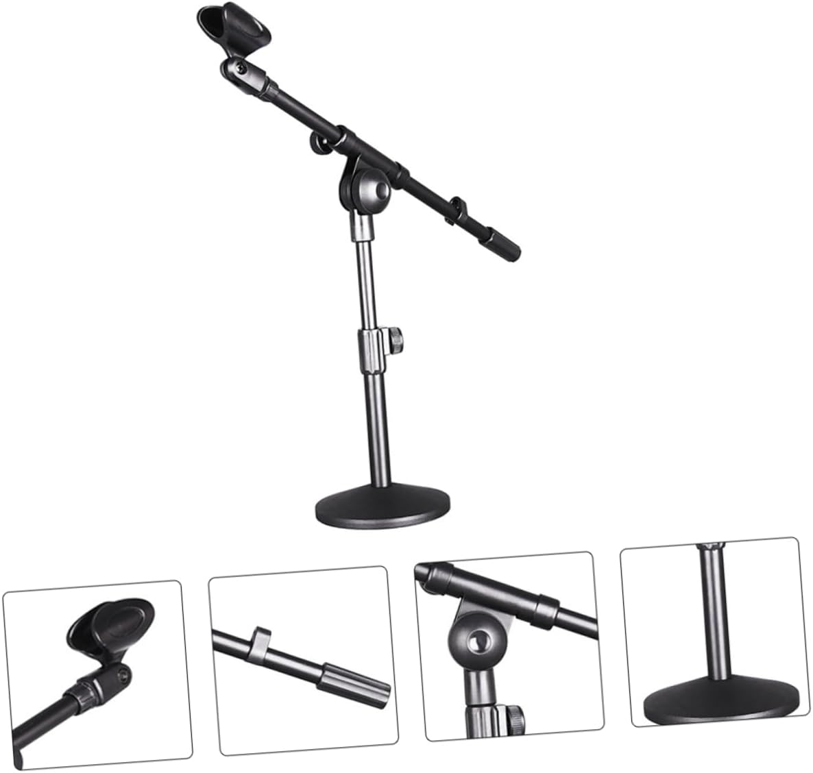 Desktop Adjustable Microphone Stand Microphone Holder for Conference and Streaming Compatibility