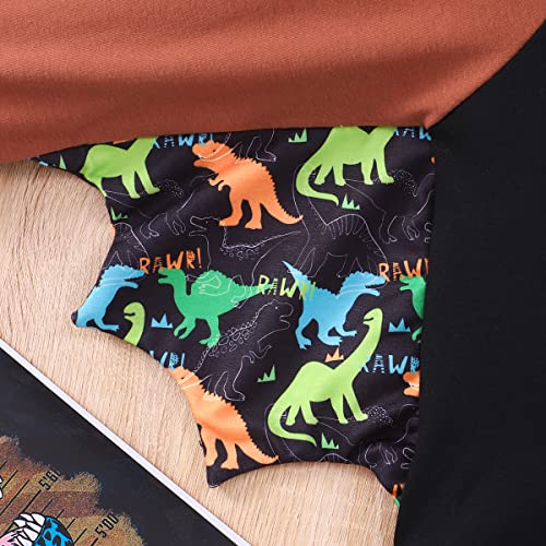 Nubeehoho Toddler Baby Boys Dinosaur Sweatshirts Casual Pullover Cotton Crewneck Hoodie Winter Long Sleeve Cartoon Tops Shirts Clothes With Cool Wings For Kids 5 Years 8130-5T #TOP3