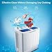 Giantex Portable Washing Machine, 20lbs Capacity, Twin Tub 2lbs Washer & 8lbs Spinner Combo, Compact for Apartment RV Dorms, Blue & White, GT24267-PE
