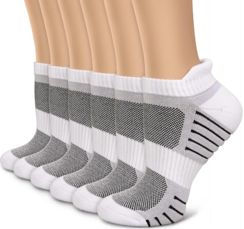 Image of Sooverki Copper Compression Socks Women and Men 6 Pairs - Circulation Arch Support Plantar Fasciitis Running Ankle Socks