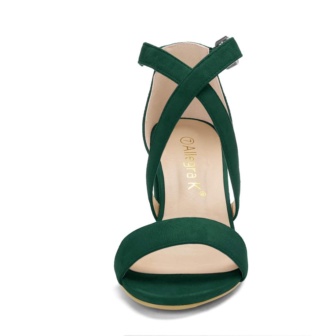 Allegra K Crisscross Ankle Strap Block Heel Sandals Sandalia de tacónMujer