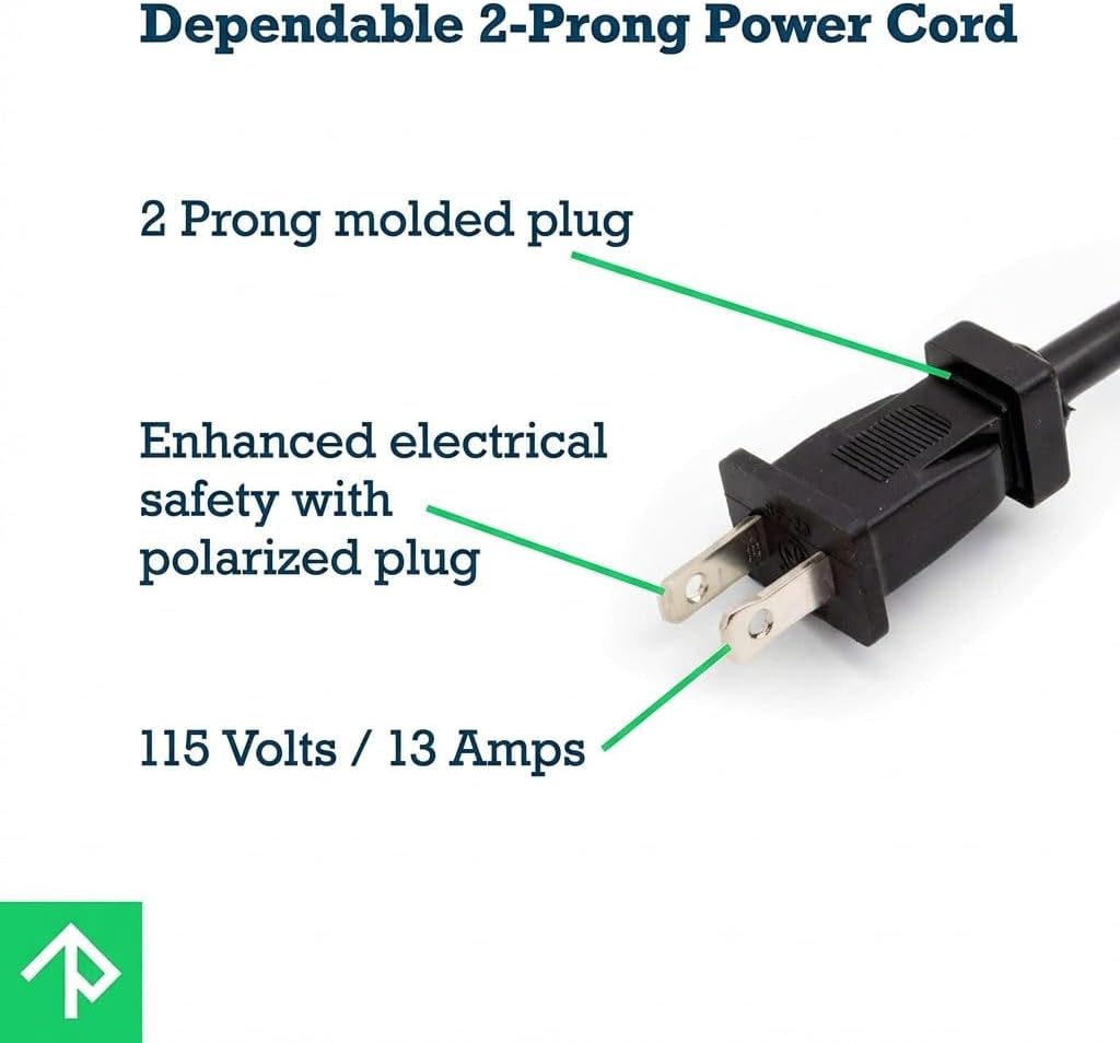 Rebuild Skills 8FT 16/2 Replacement Cord with Strain Relief Boot UL Listed STJ Plug for Drills Sanders Chop Circular Miter Saws Grinders Vacuums Kitchen Appliances Motors Power Tools 16 GA