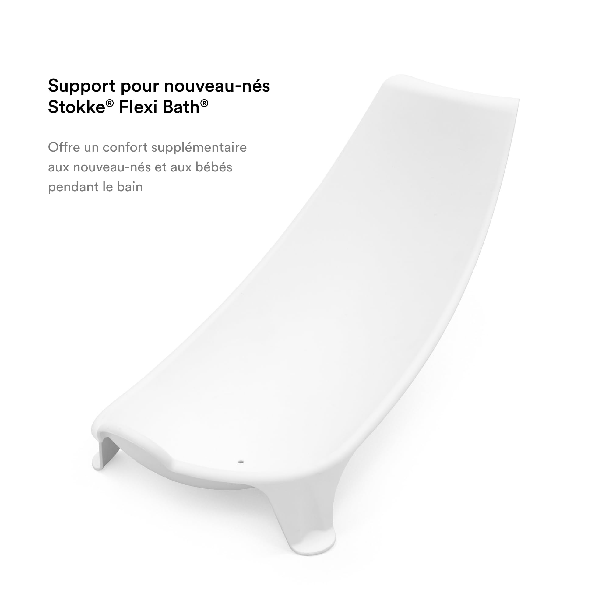 Stokke Flexi Bath Support pour nouveau-nés Blanc - Pour baignoire bébé pliable, léger et sûr jusqu'à 8 mois