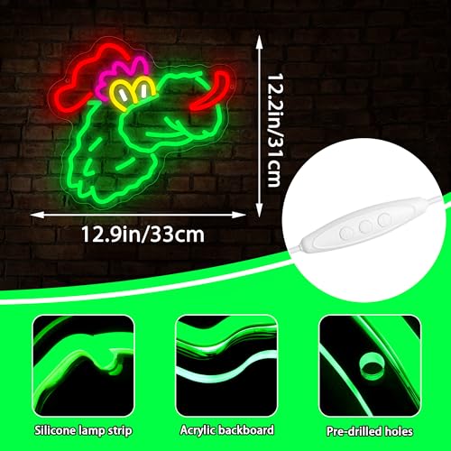 Baseball Neon Sign for Wall Decor Baseball LED Light Up Sign for Man Cave Dimmable Sports Neon Lights for Bedroom Club Bar Party Boy Room Birthday Gifts for Fans Art 12.9 * 12.2In(TWA052) by QZSH - Used condition - Image 3
