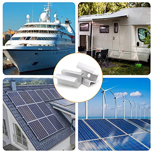 20 Stück Mittelklemme Photovoltaik, 8mm Bohrung PV Modul Befestigung, Solarmodul Halterung Mittelklemme Photovoltaik, für Photovoltaik Solarbefestigung, Solarmodul Befestigung