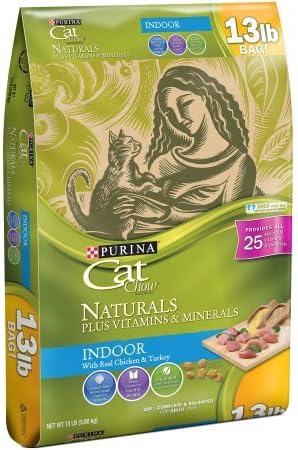 13 lb. Bag Naturals Indoor Plus Vitamins & Minerals Cat Food﻿