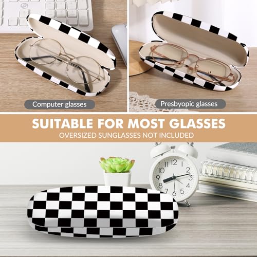 Image of Glasses Case Hard Shell,Portable Protective Eyeglasses Case, Eyeglass Holder Box with Cleaning Cloth,for Women Men