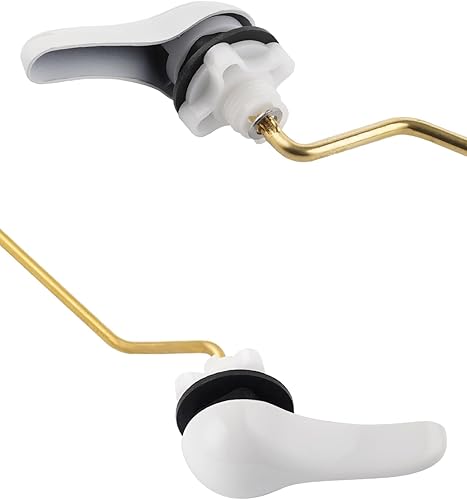 Miniatura 7 de Manija de inodoro de metal para montaje frontal, piezas de tanque de inodoro con cadena de aleta, kit de repuesto de mango de latón macizo, uso