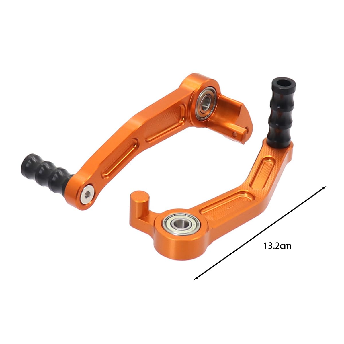 Huba Paire de pédales de frein réglables en alliage d'aluminium pour moto RC 125 200 390 125 Orange