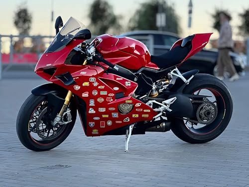 Image of WallDesign Ultimate Motorcycle Racing Stickers (Collection of 54) - Glossy Laminated Vinyl Decals - Scratchproof & Weatherproof Self-Adhesive Graphics for Helmets, Laptops, Bikes & Gifting, 2.5 Inch